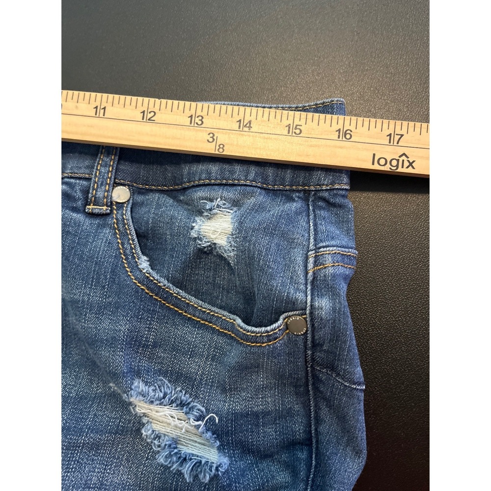 Torrid Bombshell Skinny Jeans Size 12R Distressed Ripped Stretch Denim Blue - Picture 4 of 9
